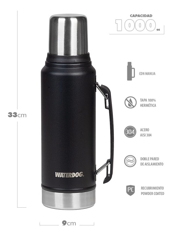 Set Termo Waterdog Acero Inoxidable Ombú 1 Litro + Mate 240ml - Imagen 16