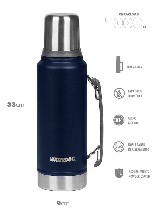 Set Termo Waterdog Acero Inoxidable Ombú 1 Litro + Mate 240ml - Imagen 29