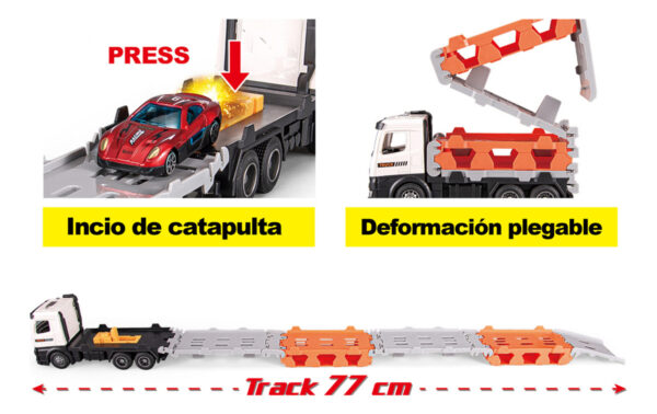 Mini Camión 2 En 1 Con Autito Y Pista Juguete - Toy Store - Imagen 3