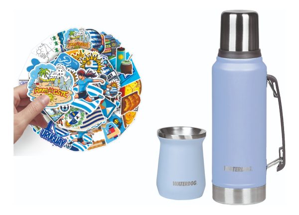 Set Termo Waterdog Acero Inoxidable Ombú 1 Litro + Mate 240ml - Imagen 8