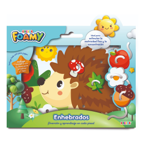 Juego Encastre Y Enhebrados Kreker Foamy Motricidad Fina