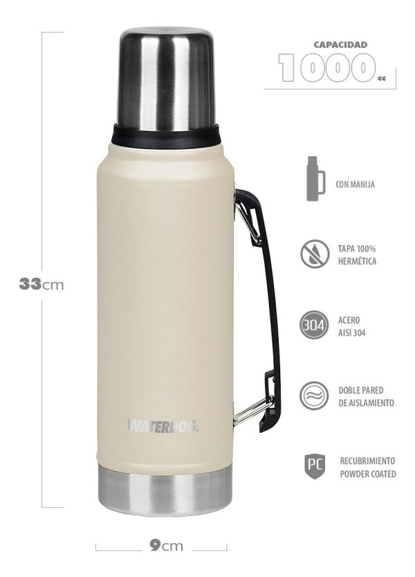 Termo Waterdog 1 Litro Ombu Manija Tapon Cebador 360° - Imagen 21