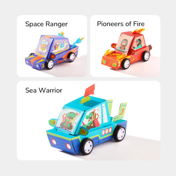 Set De Manualidades Para Armar Autos De Carrera Mideer - Imagen 3