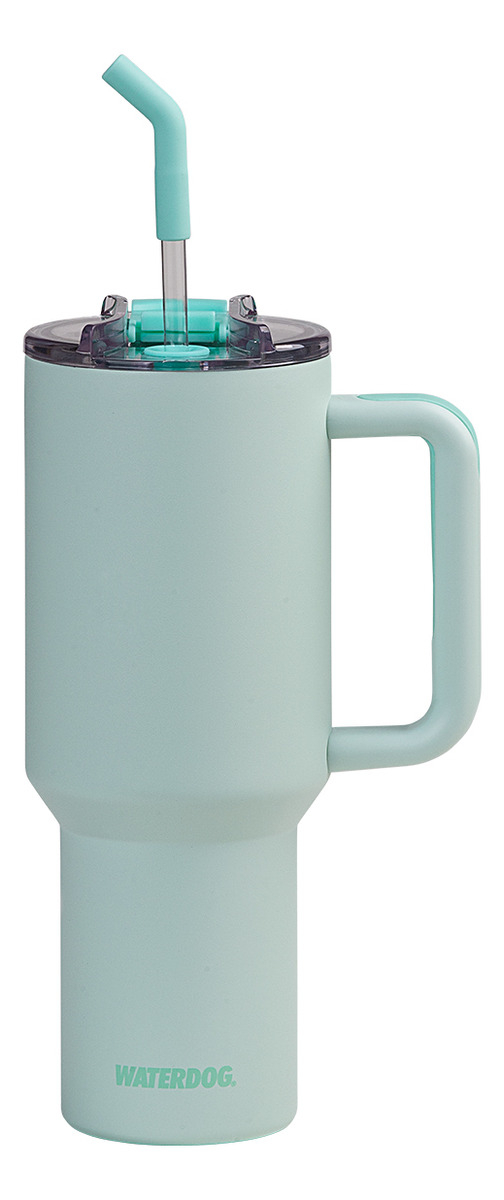 Vaso Térmico Waterdog Cold 1200ml Tapa Hermética Y Sorbete Color Verde