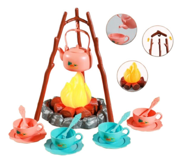 Juguete Set De Campamento Fogata Con Luz Y Accesorios