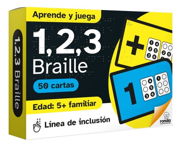 Juego De Cartas 1,2,3 Braille Linea Inclusiva Ronda - Imagen 2
