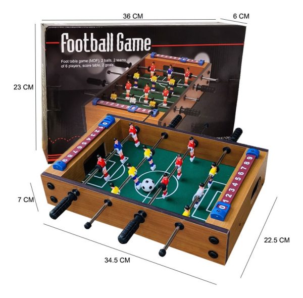 Juego Futbolito De Mesa Madera Infantil Contador De Goles - Imagen 2