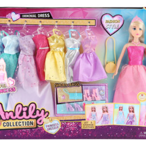 Muñeca Anlily Vestidor Fashion Con Vestidos Y Zapatos
