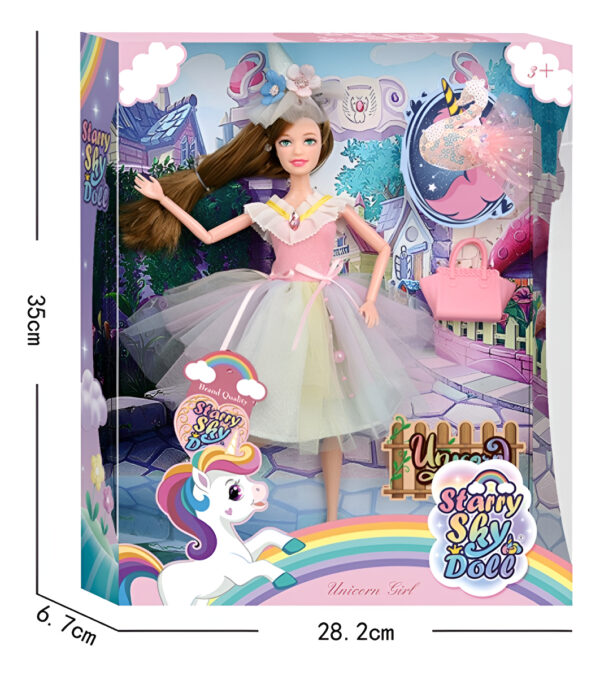 Juguete Muñeca Infantil Starry Unicornio Con Accesorios - Imagen 2