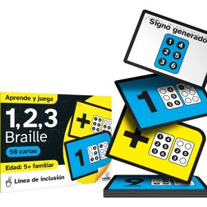 Juego De Cartas 1,2,3 Braille Linea Inclusiva Ronda