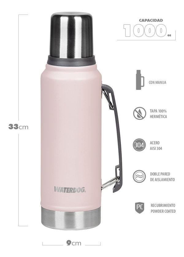 Set Termo Waterdog Acero Inoxidable Ombú 1 Litro + Mate 240ml - Imagen 58