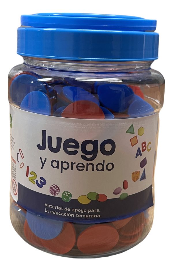 Juego Y Aprendo Contadores Discos Azul Y Rojo Matemáticas - Imagen 2