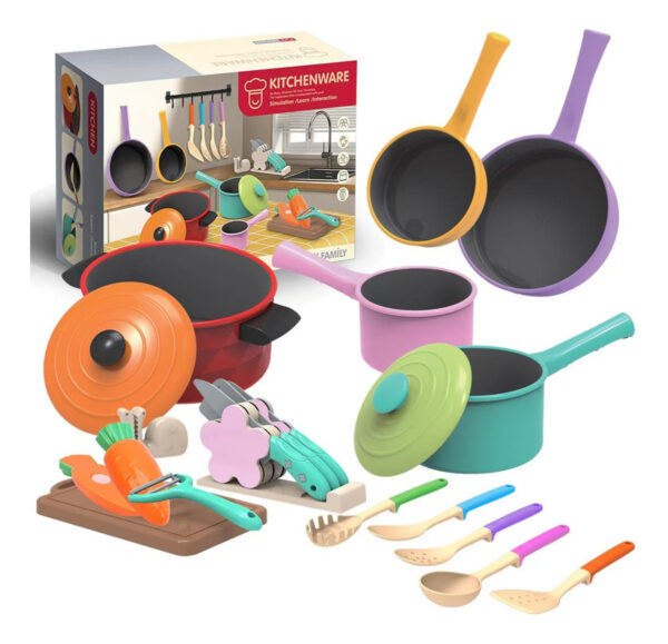 Juguete Set De Ollas Sartenes Y Accesorios De Cocina Color