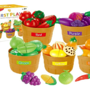 Juguete Canastos Con Frutas Y Verduras Colorido Y Educativo