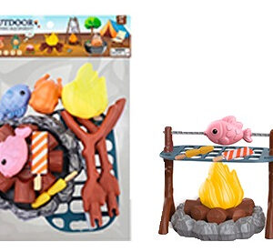 Juguete Set De Campamento Cocina 12 Piezas Fuego Accesorios