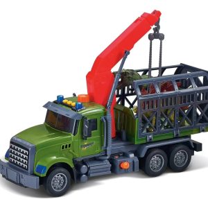 Juguete Camión Transporte De Dinosaurios Grúa Luz Y Sonido