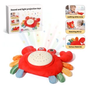 Juguete Cangrejo Plush Con Proyector Y Sonidos Para Bebé