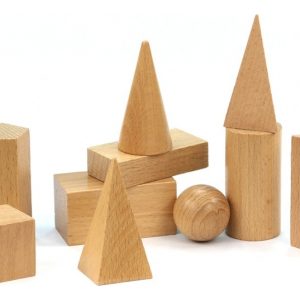 Formas Geométricas 3d De Madera Material Set Educativo