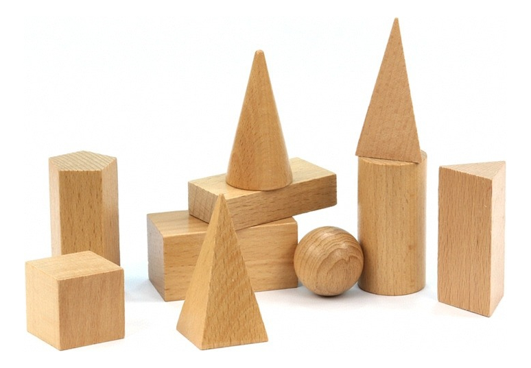 Formas Geométricas 3d De Madera Material Set Educativo