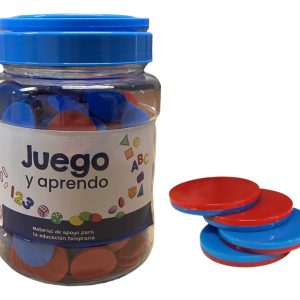 Juego Y Aprendo Contadores Discos Azul Y Rojo Matemáticas