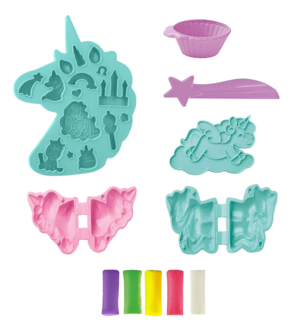 Juego Masas De Unicornios Con Moldes Y Formas X5 Colores - Imagen 2