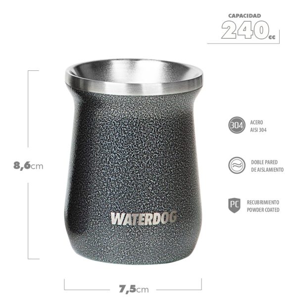Set Termo Waterdog Acero Inoxidable Ombú 1 Litro + Mate 240ml - Imagen 4