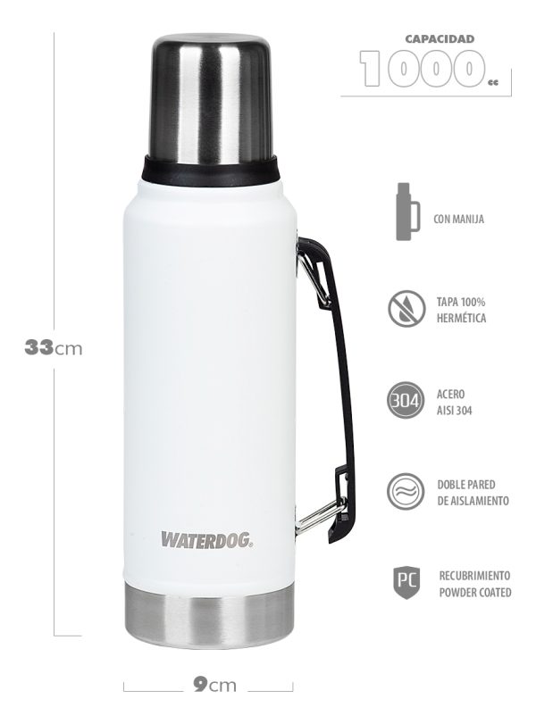 Termo Waterdog 1 Litro Ombu Manija Tapon Cebador 360° - Imagen 9
