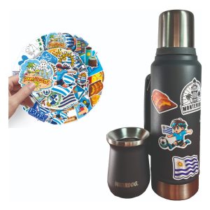 Set Termo Waterdog Acero Inoxidable Ombú 1 Litro + Mate 240ml