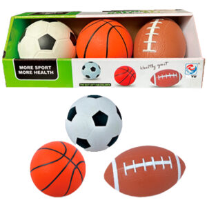 Set De Pelotas Soft Juguete Fútbol, Basket Y Americano