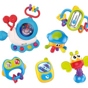 Juguete Caracol Sensorial Con 5 Sonajeros Para Bebés