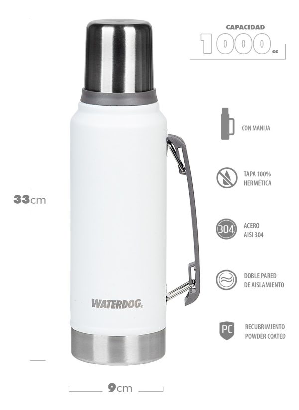 Set Termo Waterdog Acero Inoxidable Ombú 1 Litro + Mate 240ml - Imagen 23