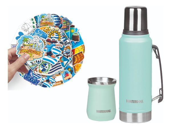 Set Termo Waterdog Acero Inoxidable Ombú 1 Litro + Mate 240ml - Imagen 44