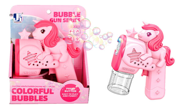 Burbujero Unicornio Rosa Burbujas Infantil