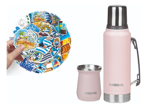 Set Termo Waterdog Acero Inoxidable Ombú 1 Litro + Mate 240ml - Imagen 56