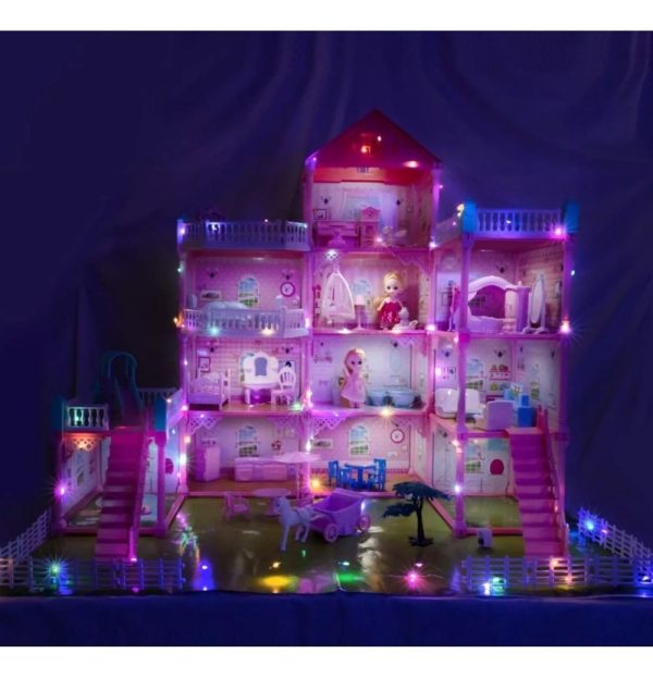 Casita De Muñecas Grande Con Muñecas, Caballo Y Accesorios - Imagen 2