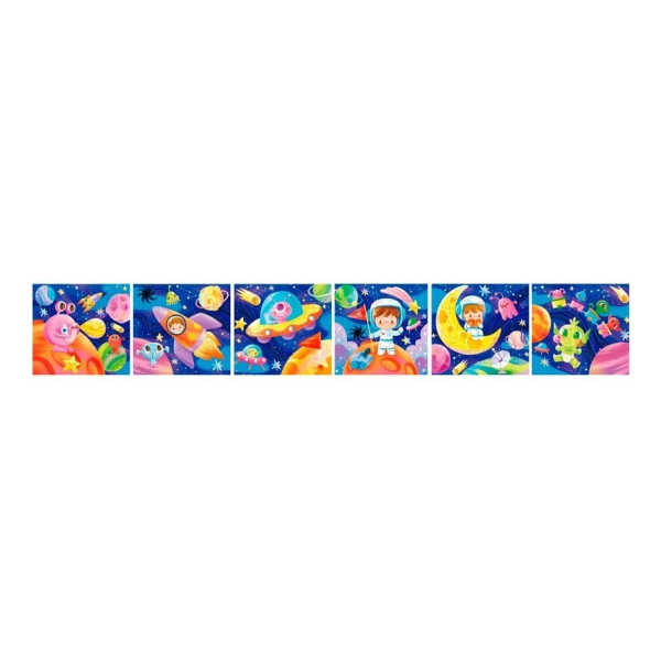 Juego El Espacio Barco De Papel + 6 Puzzles (120 Piezas) - Imagen 3