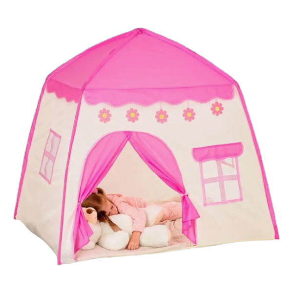 Carpa Para Niños Castillo Rosa Con Luces Y Pelotas - Imagen 2